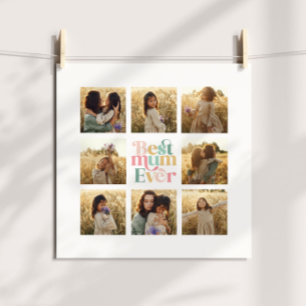 Greatest Mum multi photo elegant stylish Poster