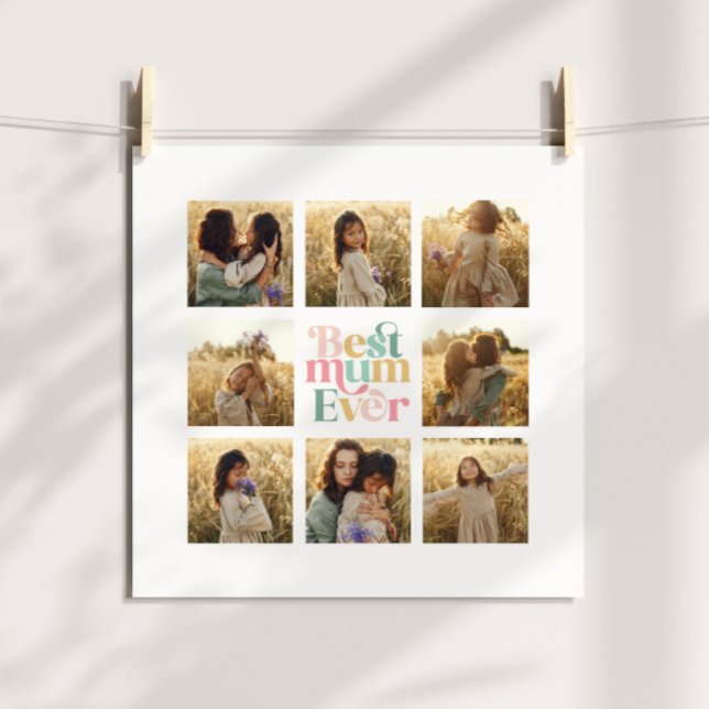 Greatest Mum multi photo elegant stylish Poster (Creator Uploaded)
