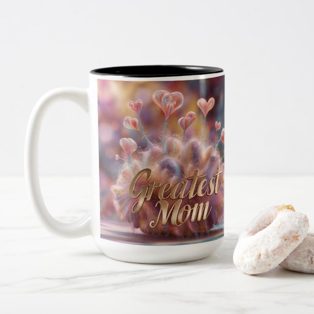 Greatest Mum  Two-Tone Coffee Mug (With Donut)