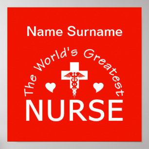 Greatest Nurse poster, customise! Poster
