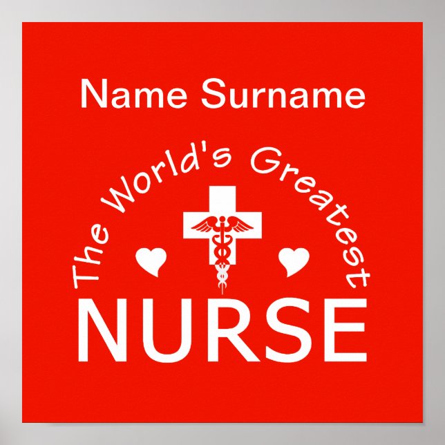 Greatest Nurse poster, customise! Poster (Front)
