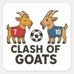 Greatest of All Time Football Fan Square Sticker