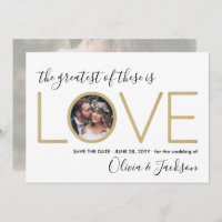 Greatest of These is Love Two Photo Unique Wedding