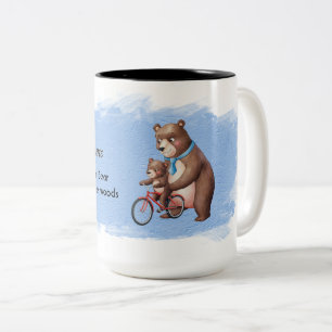 Greatest Papa Bear in this neck of woods Two-Tone Coffee Mug