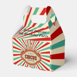 Greatest Show On Earth Circus Kids Birthday Party Favour Box
