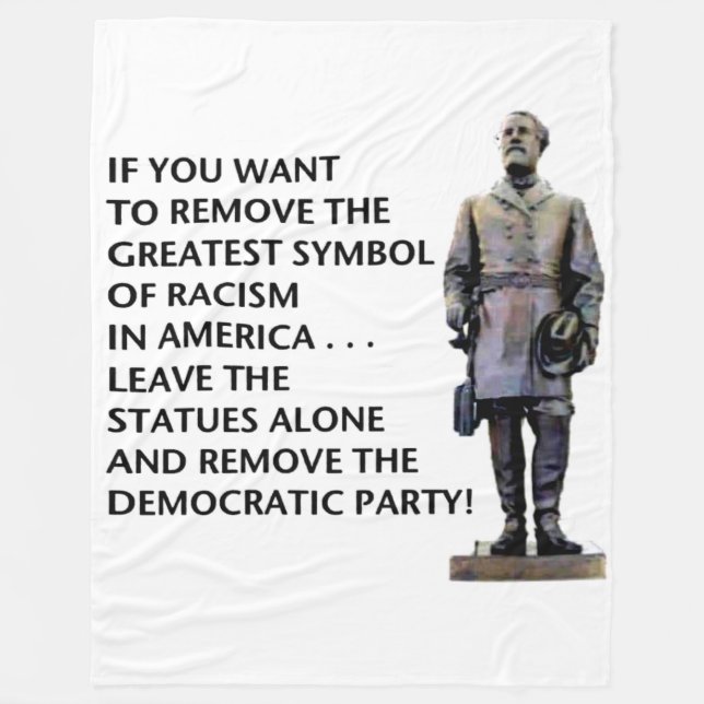 GREATEST SYMBOL of RACISM Fleece Blanket (Front)
