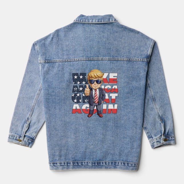Greatness is coming! denim jacket (Back)