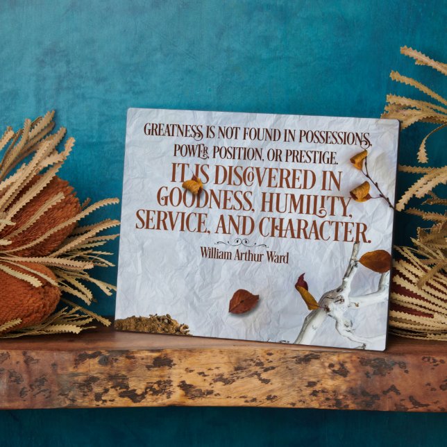 Greatness is Discovered Plaque (Side)