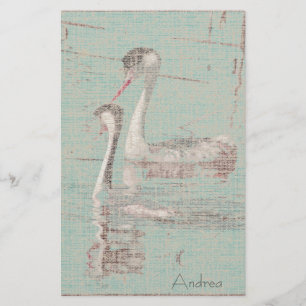 Grebes Linen Stationery