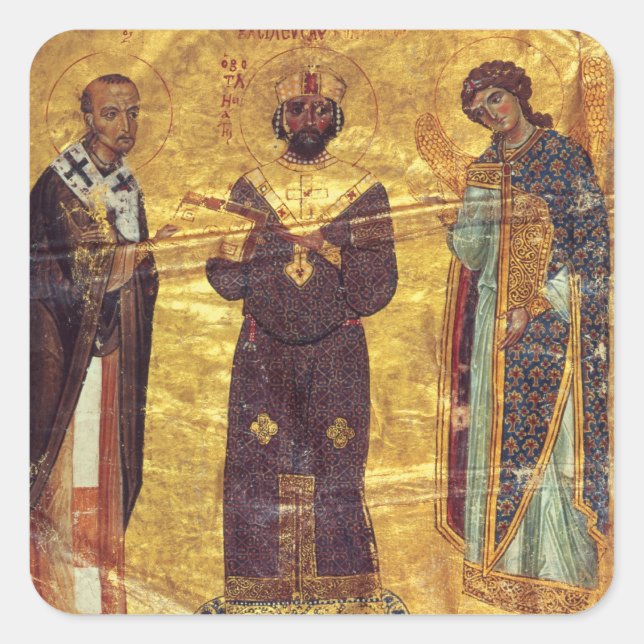 Grec Coisl 79 f.2v Emperor Nicephorus III Botaniat Square Sticker (Front)