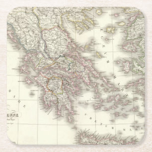 Grece ancienne - Ancient Greece Square Paper Coaster