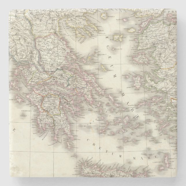 Grece ancienne - Ancient Greece Stone Coaster (Front)