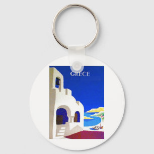 grece vintage key ring