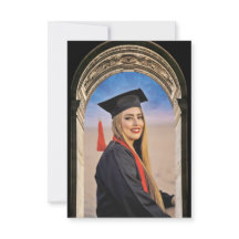 Grecian Arch design Grad Party invite Enclosure