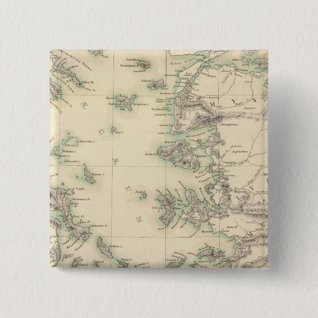 Grecian Archipelago, ancient 15 Cm Square Badge (Front)