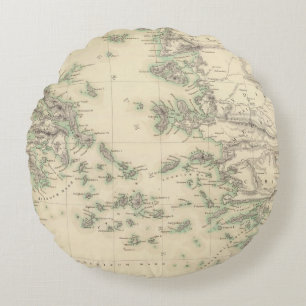 Grecian Archipelago, ancient Round Cushion