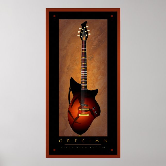 Grecian art guitar poster KAKruger (Front)