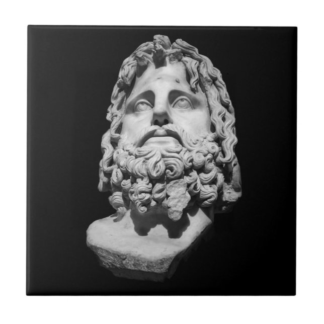 Greco Roman Bust Ceramic Tile (Front)
