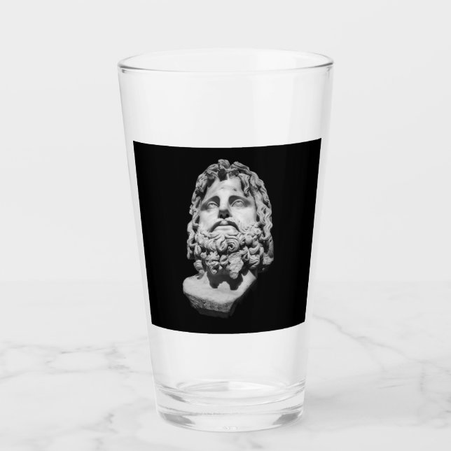 Greco Roman Bust Glass (Front)