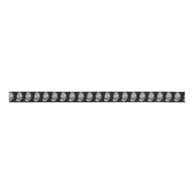 Greco Roman Bust Grosgrain Ribbon (Front)