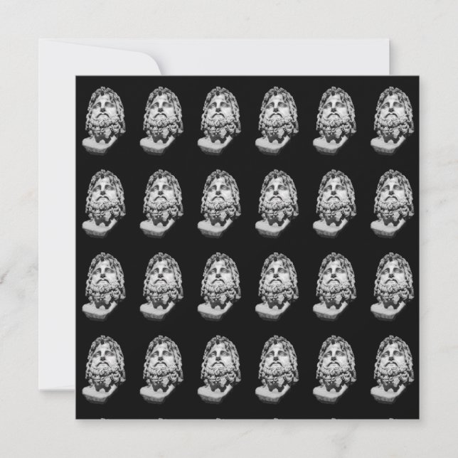 Greco Roman Bust Holiday Card (Front)
