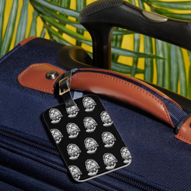 Greco Roman Bust Luggage Tag (Front Insitu 1)