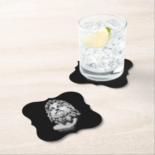 Greco Roman Bust Paper Coaster