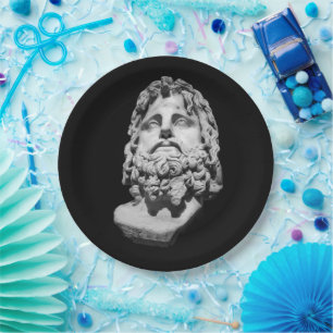 Greco Roman Bust Paper Plate