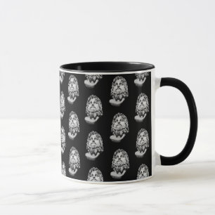 Greco Roman Marble Bust Classical Black and White Mug