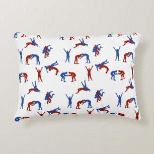 Greco Roman Wrestling Pattern Decorative Cushion