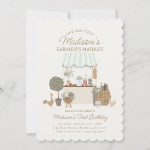 Gree Farmers Market Farm Fresh Birthday Invitation