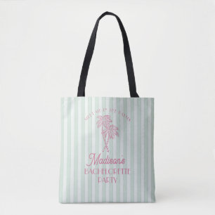 Gree Palm Spring Pastel Beach Bachelorette Party Tote Bag