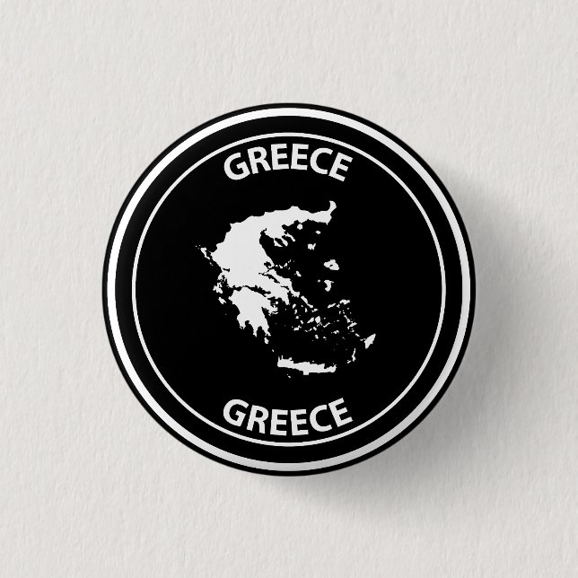 Greece 3 Cm Round Badge (Front)