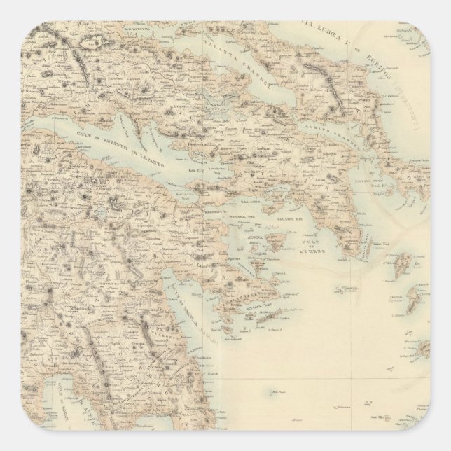Greece 3 square sticker (Front)
