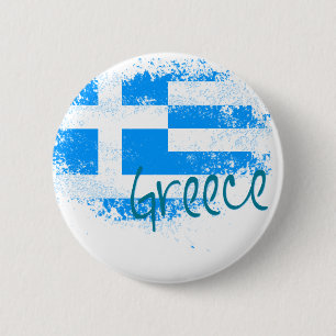 Greece 6 Cm Round Badge