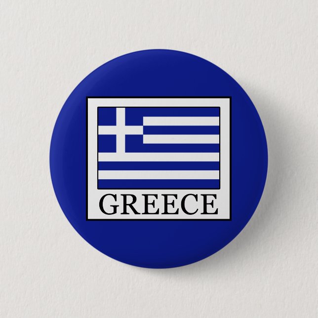 Greece 6 Cm Round Badge (Front)
