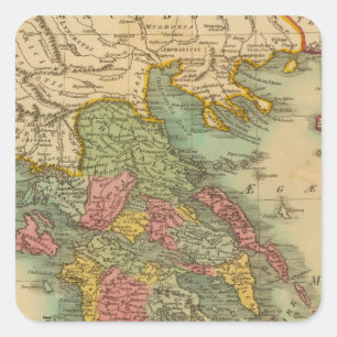 Greece 8 square sticker