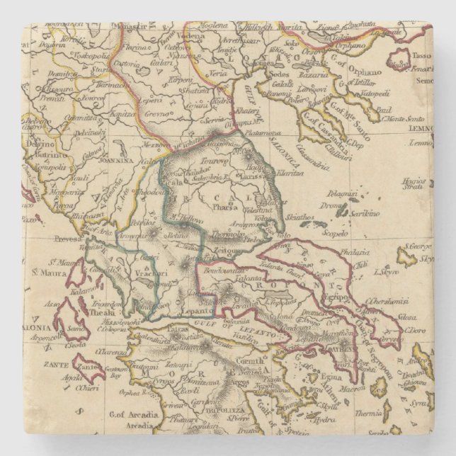 Greece 9 stone coaster (Front)