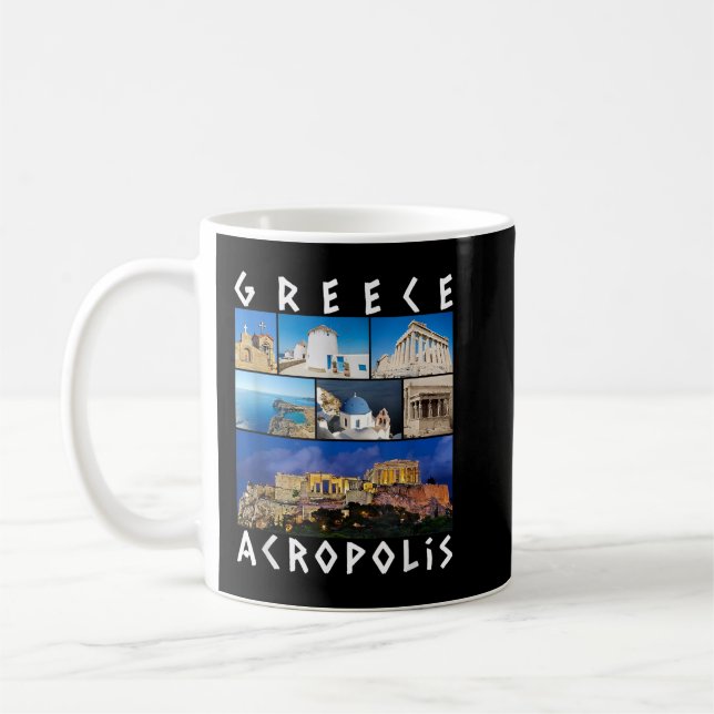 Greece Acropolis Famous Sights Gallery Traveller S Coffee Mug (Left)
