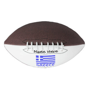 Greece and Greek Flag with Your Name Football