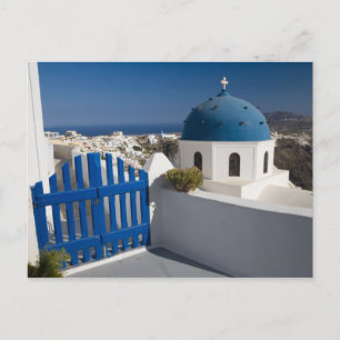 Greece and Greek Island of Santorini from the Postcard