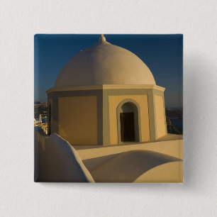 Greece and Greek Island of Santorini town of 2 15 Cm Square Badge