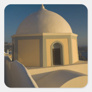 Greece and Greek Island of Santorini town of 2 Square Sticker