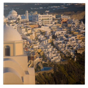 Greece and Greek Island of Santorini town of Ceramic Tile