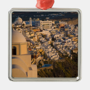 Greece and Greek Island of Santorini town of Metal Ornament