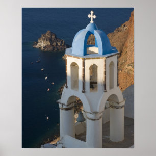 Greece and Greek Island of Santorini town of Oia 2 Poster