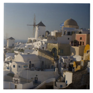 Greece and Greek Island of Santorini town of Oia Ceramic Tile