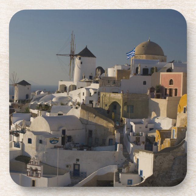 Greece and Greek Island of Santorini town of Oia Coaster (Front)