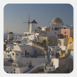 Greece and Greek Island of Santorini town of Oia Square Sticker