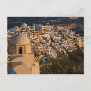 Greece and Greek Island of Santorini town of Postcard